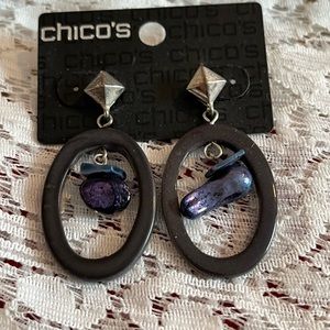 Chico’s Elegant Oval Pierced Earrings